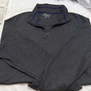 Club Room Men's Charcoal Zip-Up Sweater